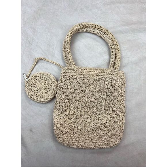 Vintage Y2K 90s Faux Straw Woven Bag - Picture 4 of 9